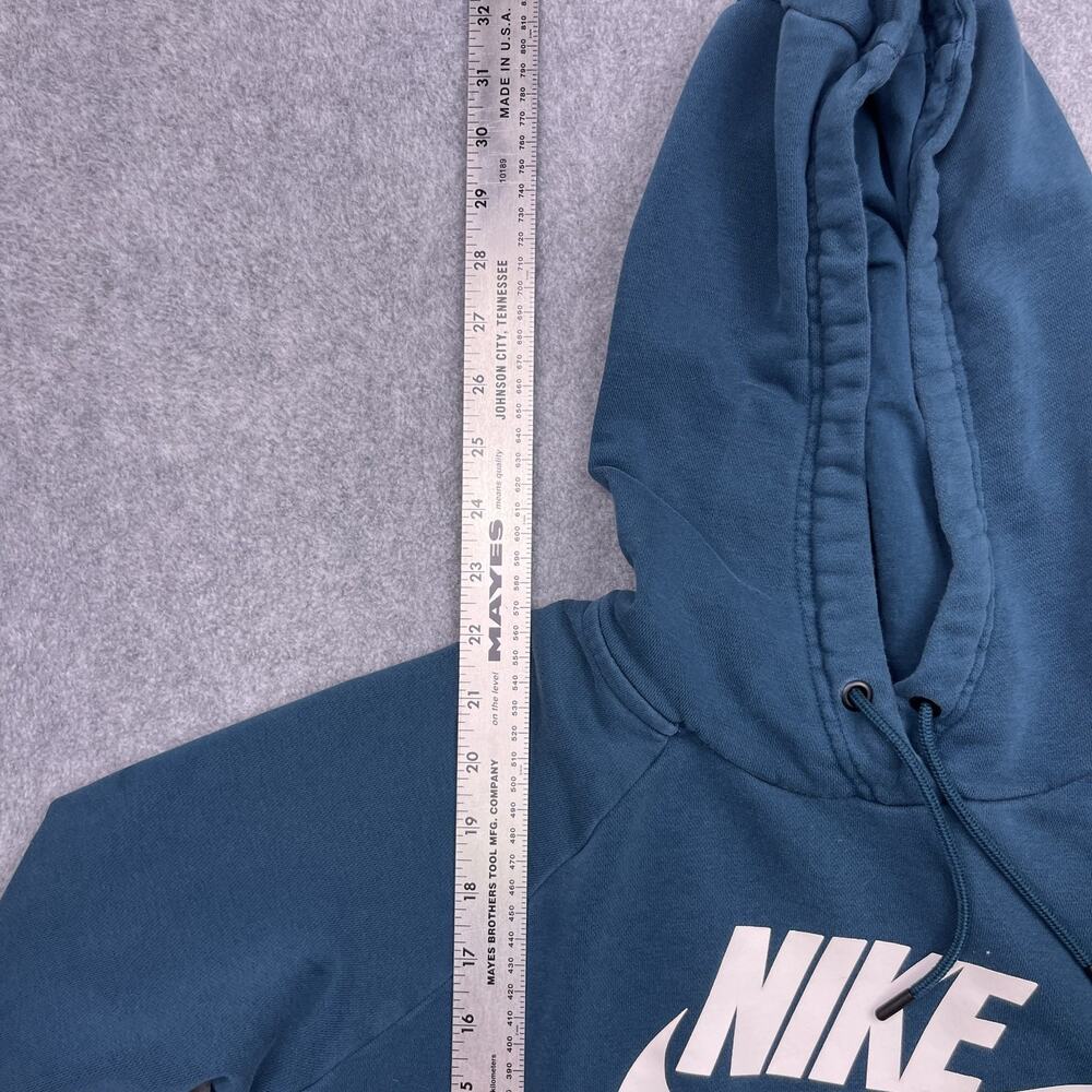 Nike Hoodie Mens Medium Blue Drawstring Sweatshirt Long Sleeve - Picture 7 of 8
